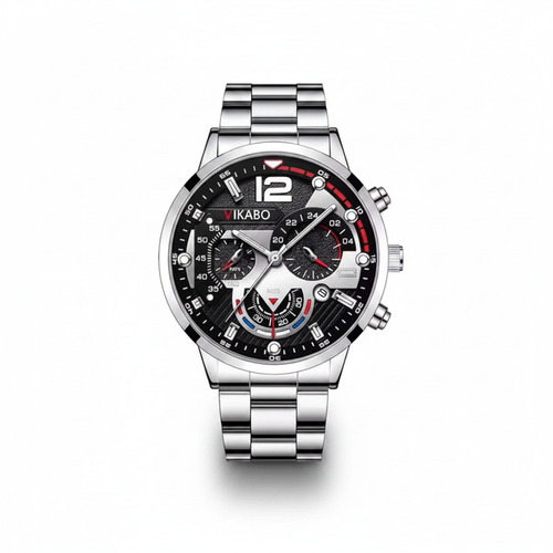 Stainless Steel Luxury Quartz Wristwatch — Third Image White Studio