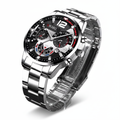 Stainless Steel Luxury Quartz Wristwatch — White Studio